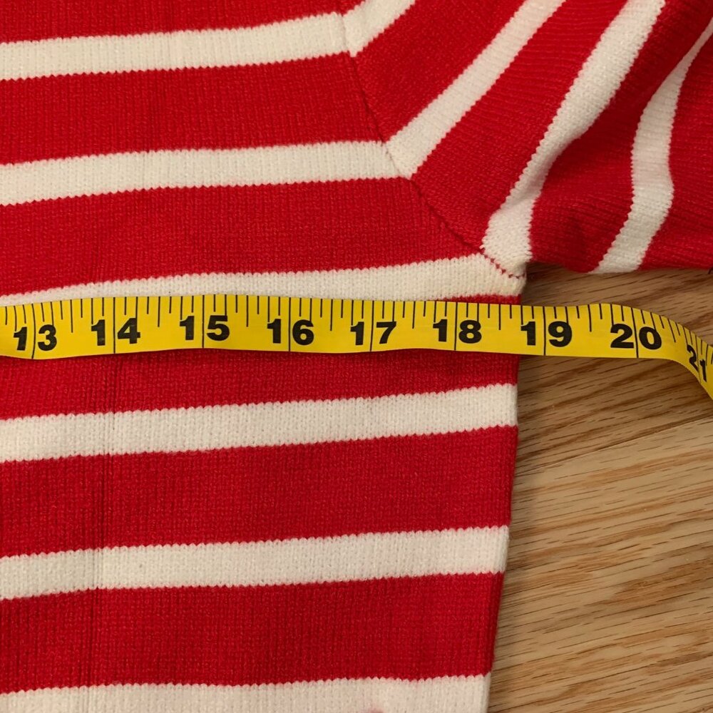 NWT LILLUSORY RED & WHITE STRIPE CARDIGAN SM - Picture 5 of 9